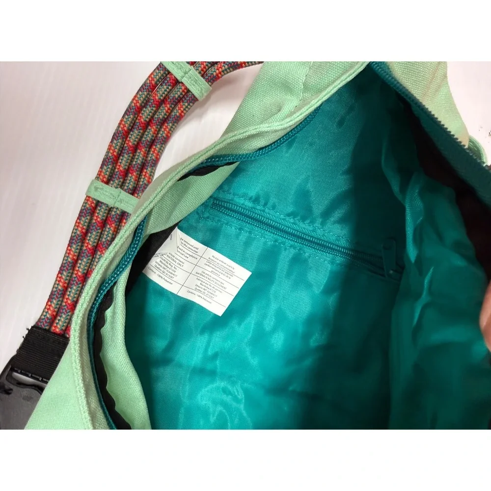 KAVU Rope Sling‎ Backpack MINT GREEN Canvas Crossbody Hiking Travel Bag NWTS